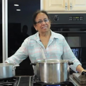 Cooking With Granny: Mattar Paneer with Indian Grandma Sahni